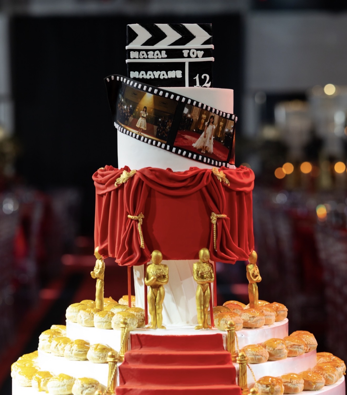 Gâteau Bar Mitsva thème cinéma décoration Israël